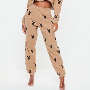 Missguided X Playboy Tan Sweats! US size 0